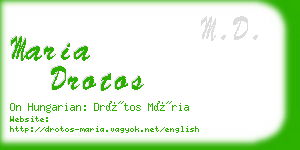 maria drotos business card